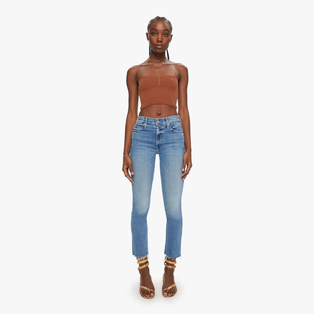 MOTHER Mid-Rise Ankle Fray “Riding The Cliffside” Denim Jeans Size 24